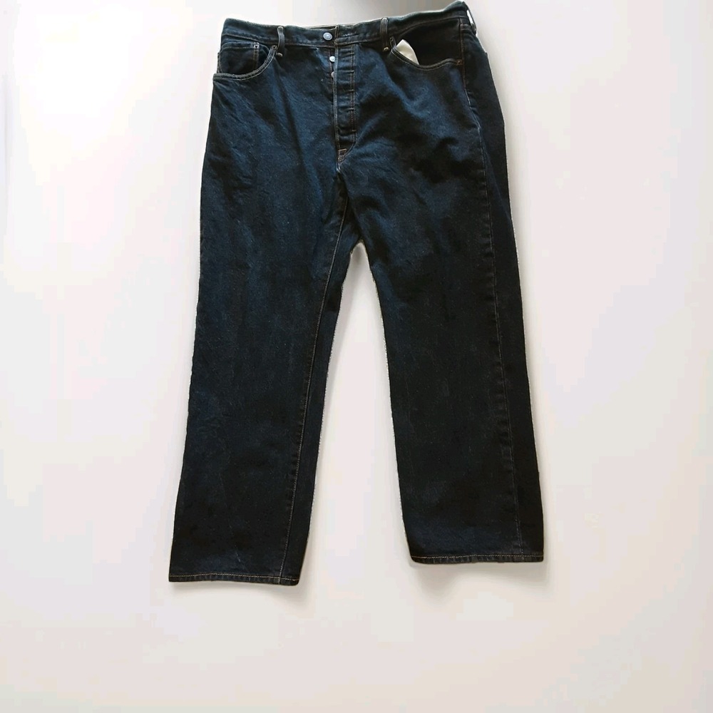 Levis 501 Blue Jeans Mens 40x30 Fits 38x27.5 Straight Button Fly Dark